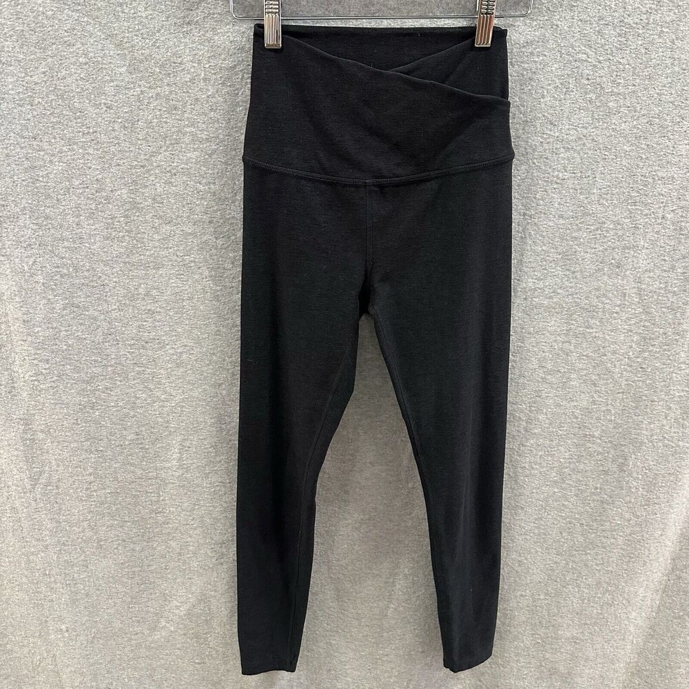 Beyond Yoga Leggings Womens Extra Small Grey Crossover Waist Pullon Stretch
